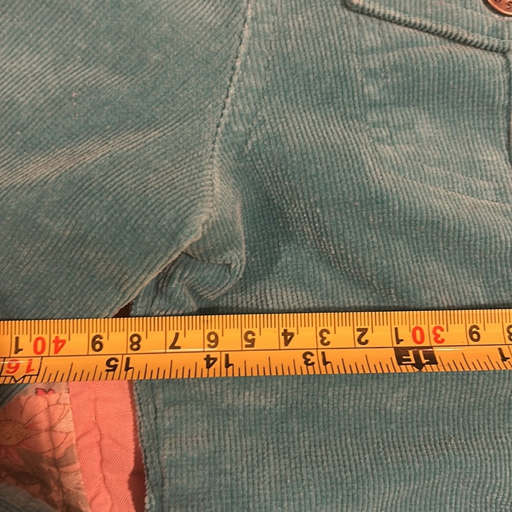 Candies Girls, Size L, Teal Blue Corduroy Jeans Jacket - Picture 6 of 11